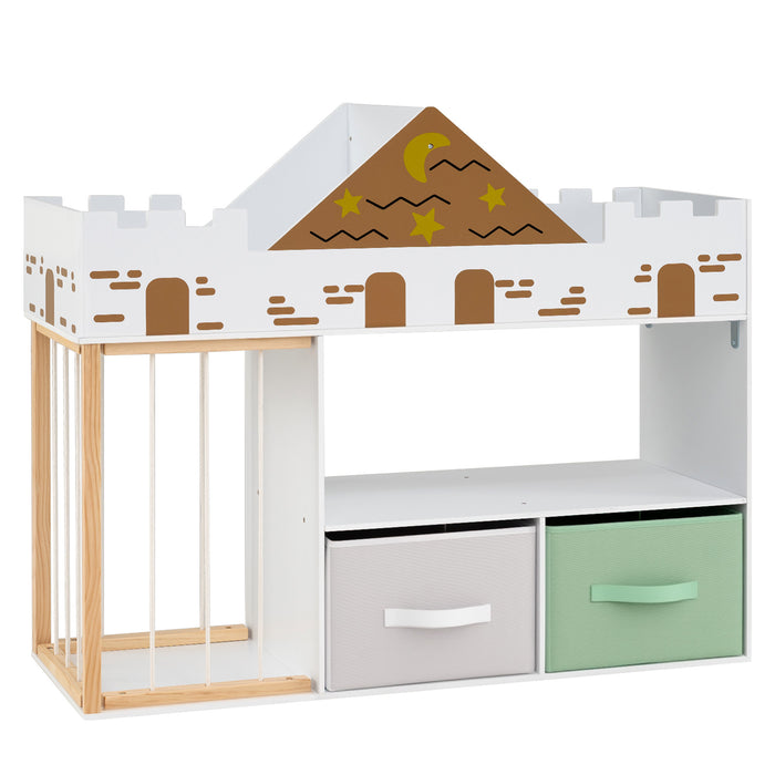 Toy Storage Organizer with Stuffed Animal Storage and Open Shelves-