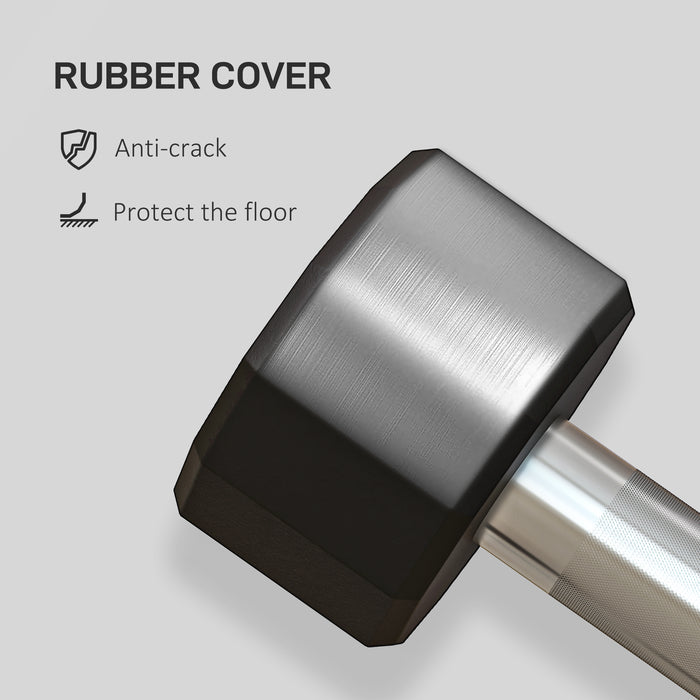 12-Sided Anti-Roll Dumbbells 2kg Pair - Non-Slip Grip Fitness Weights Set for Strength Training - Ideal for Men & Women Home Gym Exercises