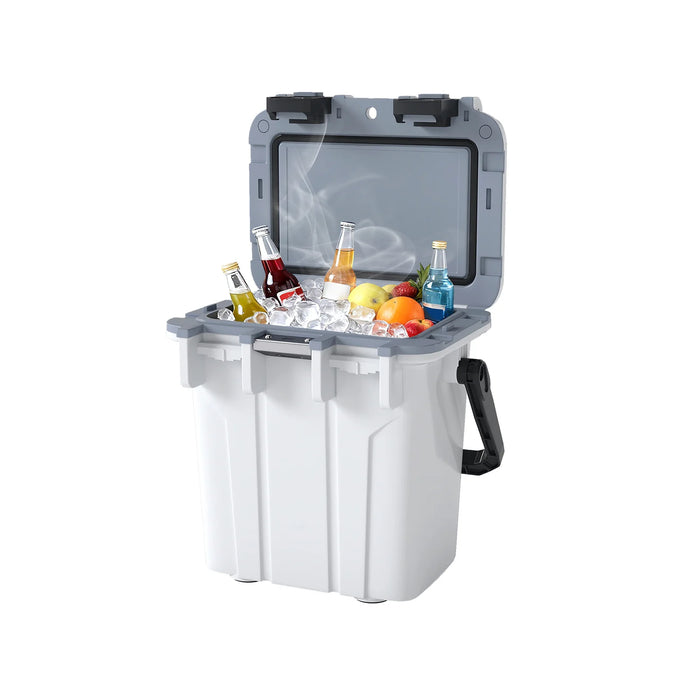 Ultra-Light Injection Molded Cooler 20L Hard Ice Chest with Swing-up Handle and Bottle Opener-