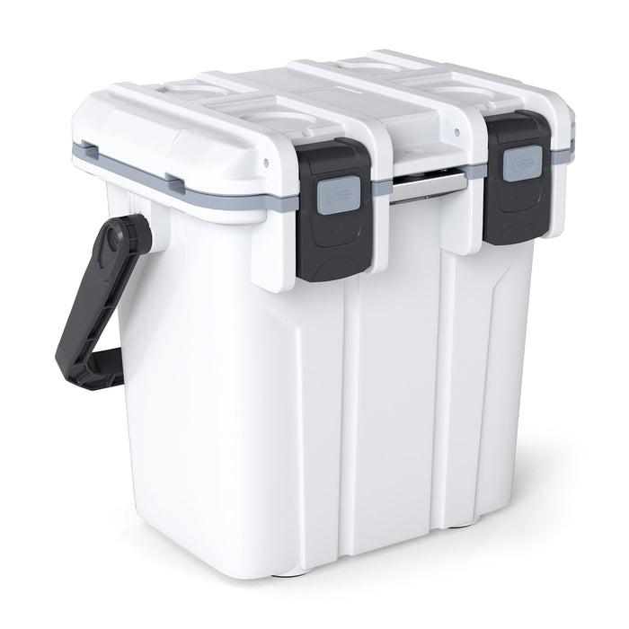 Ultra-Light Injection Molded Cooler 20L Hard Ice Chest with Swing-up Handle and Bottle Opener-