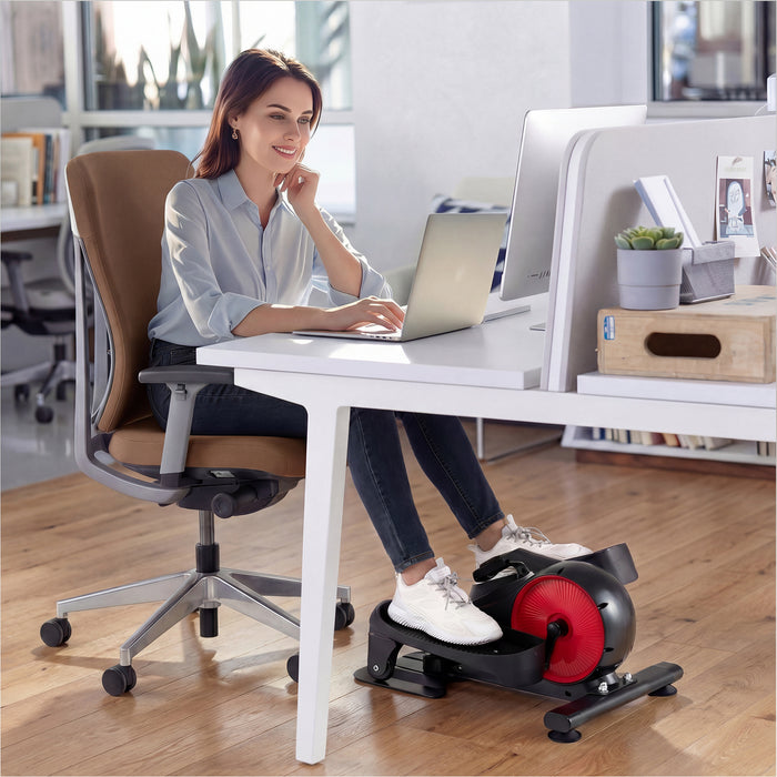 Under Desk Elliptical Pedal Exerciser Adjustable Magnetic Resistance-