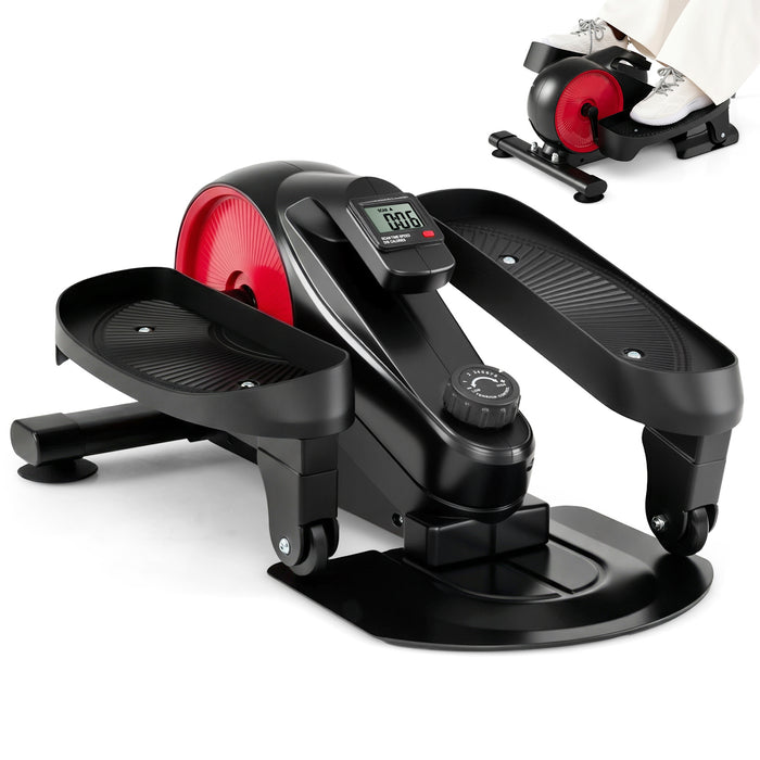 Under Desk Elliptical Pedal Exerciser Adjustable Magnetic Resistance-