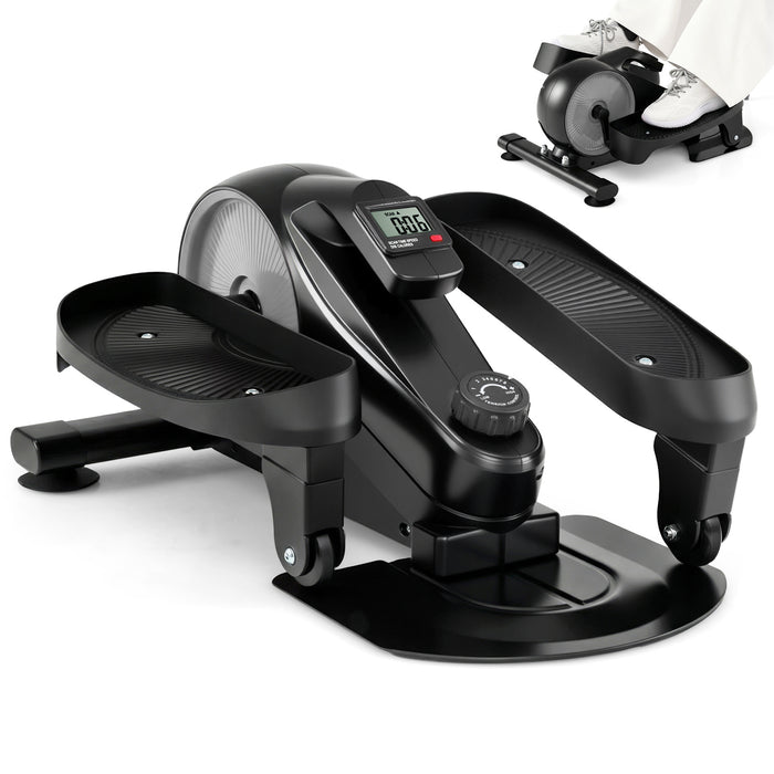 Under Desk Elliptical Pedal Exerciser Adjustable Magnetic Resistance-