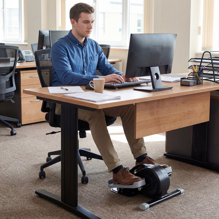 Under Desk Elliptical Pedal Exerciser with Forward-