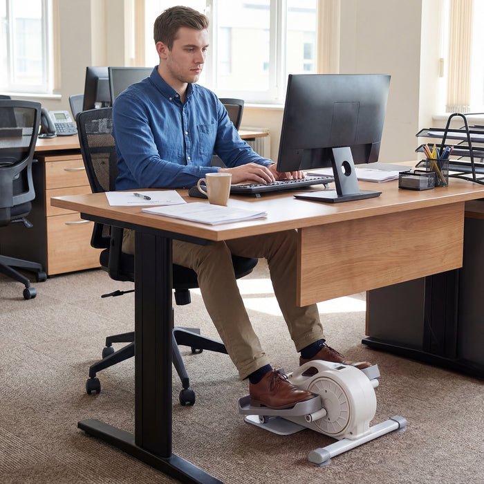 Under Desk Elliptical Pedal Exerciser with Forward-