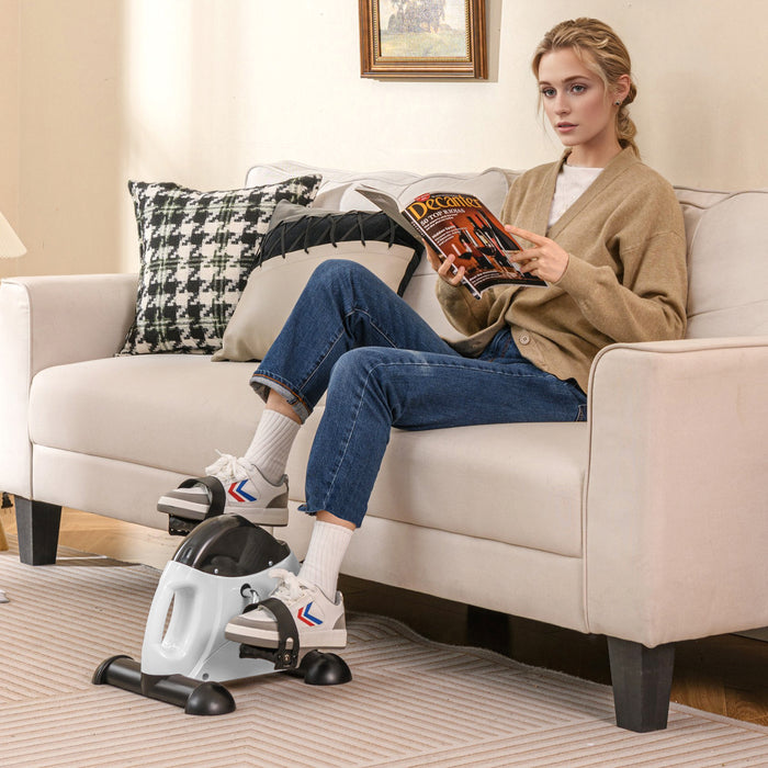 Mini Under Desk Bike Pedal Exerciser with Adjustable Resistance-