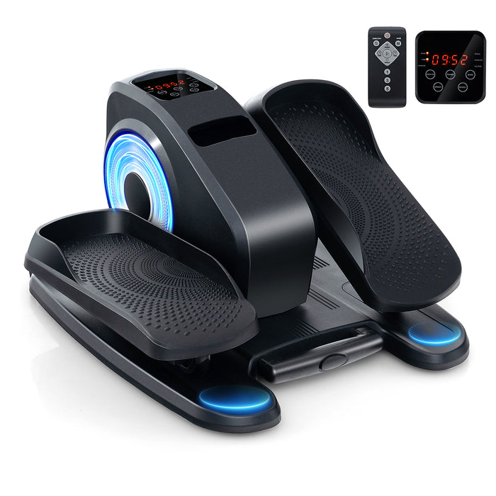 Under Desk Elliptical Machine with Display Screen and Remote Control-