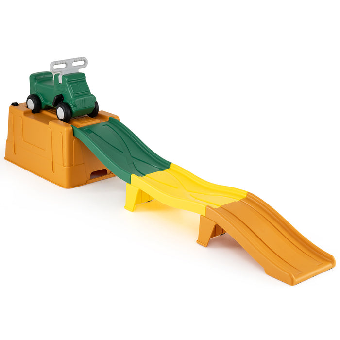 Up and Down Roller Coaster Expandable Roller Coaster Kids Ride on Toy with Storage Box-