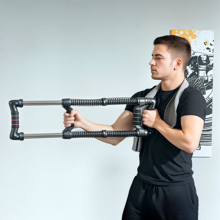 SPORTNOW Chest Expander, with 10-80kg Adjustable Resistance, for Home Gym, Office, Travel Workout