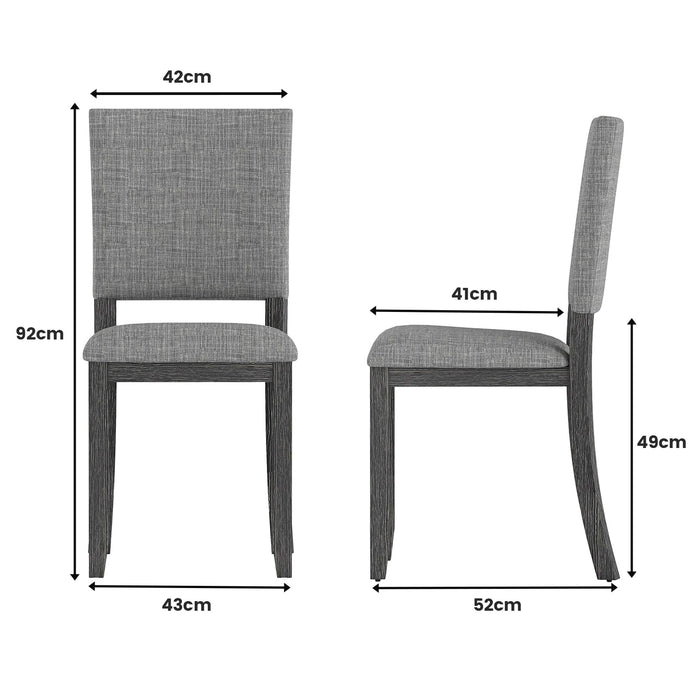 Upholstered Dining Chairs Set of 4 with Soft Padded Seat and Solid Wood Frame