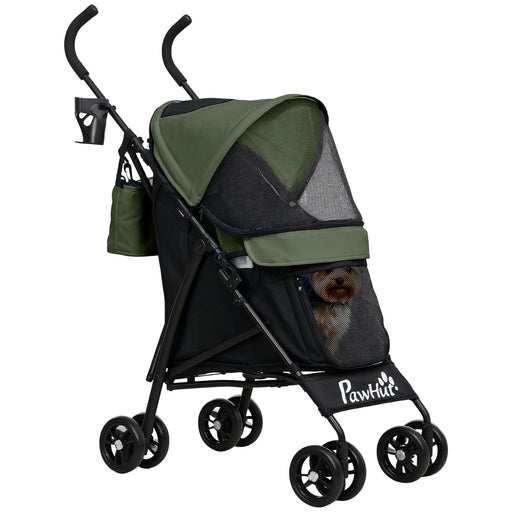 PawHut Umbrella Structure Dog Stroller, Lightweight Portable Dog