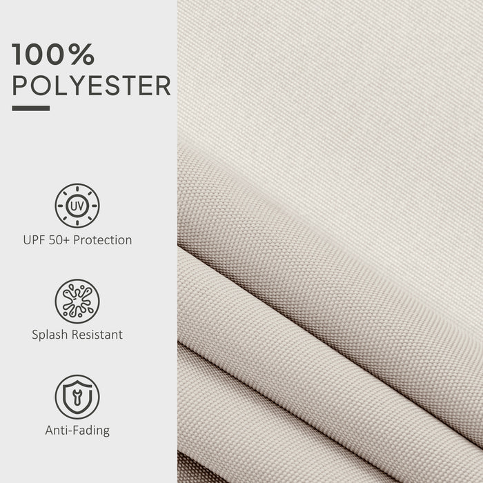 Outsunny Awning Replacement Canopy, Water Resistant UPF 50+ Sun Shade Cover for 3 x 2.5 m Garden Awning (Fabric Only), Cream White