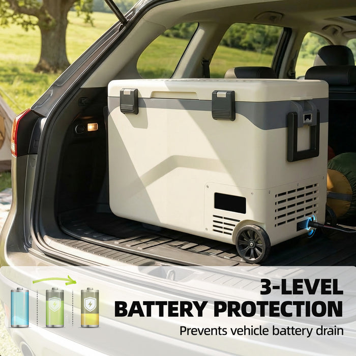 Outsunny 42.5L Compressor Car Fridge Freezer, Camping Refrigerator with App Control, 20℃-20℃