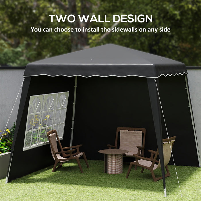 Outsunny 2.4 x 2.4m UV50+ Pop Up Gazebo - Black