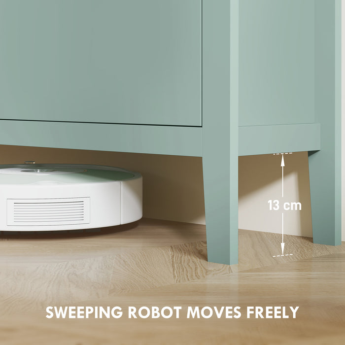 HOMCOM Modern Four-Drawer Shoe Cabinet - Green