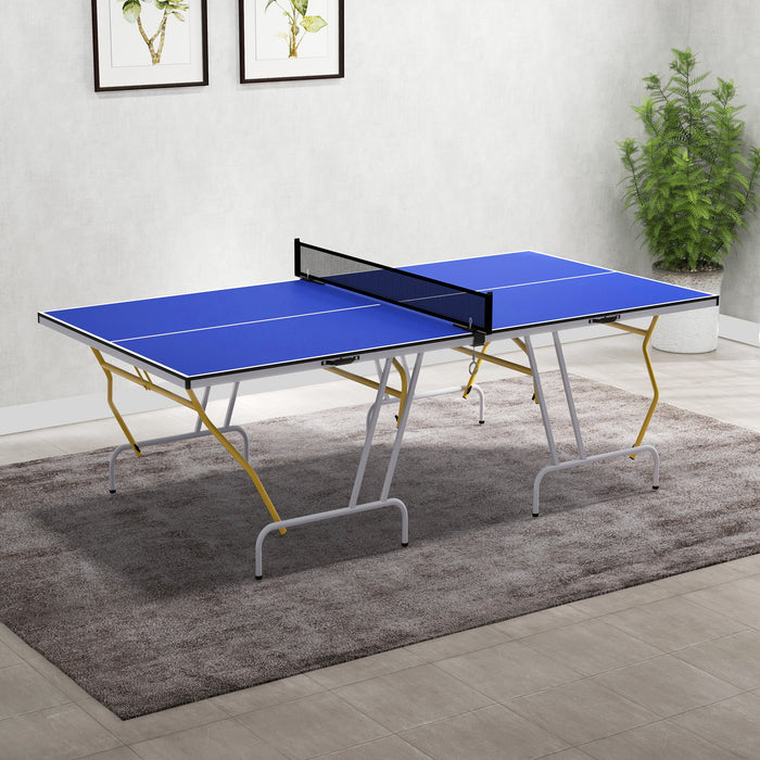 Foldable 9FT Table Tennis Set with Accessories - Complete Ping Pong Kit with Net, Paddles, Balls, and Protective Cover - Ideal for Indoor/Outdoor Recreation and Entertainment