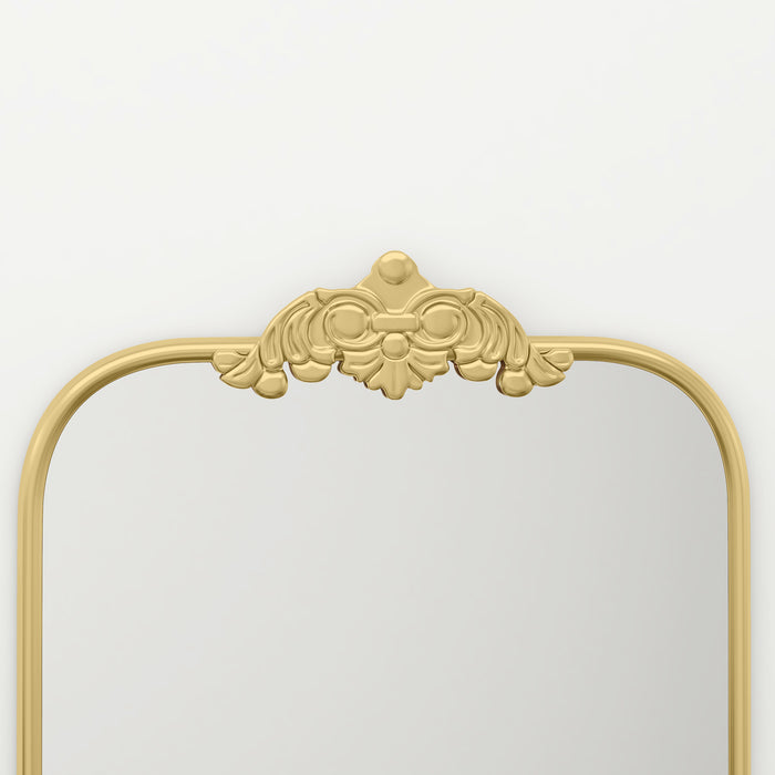 HOMCOM Wall Mirror, Decorative Baroque Mirror with Metal Frame, for Bedroom and Living Room, 60 x 87 cm, Gold Tone