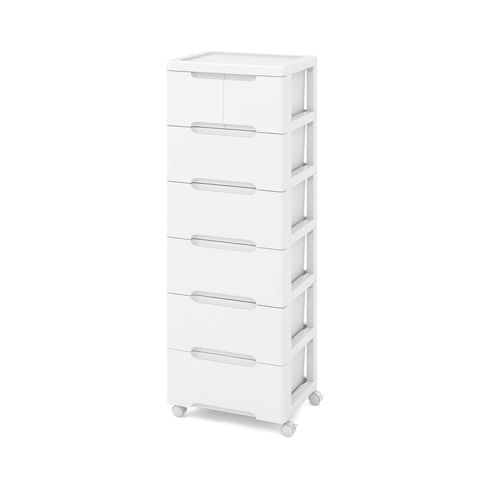 Vertical Rolling Storage Cabinet with Universal Wheels and Lockable Wheels-