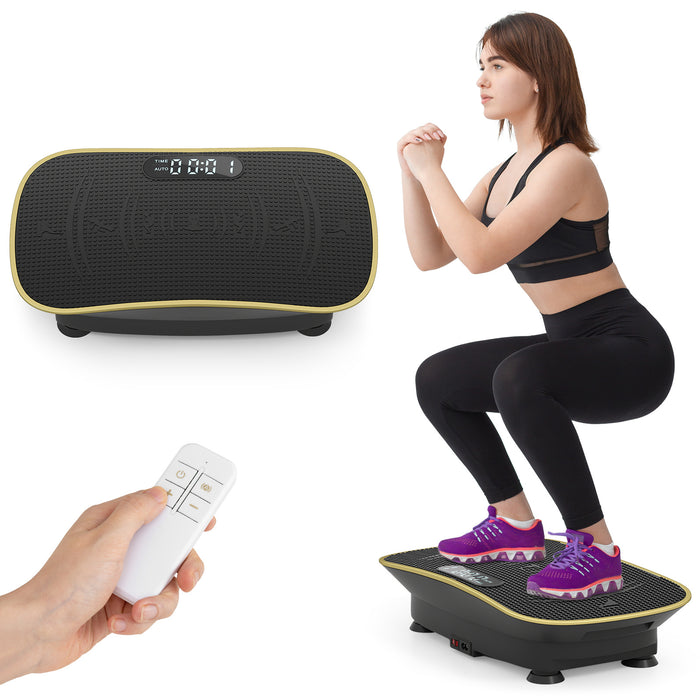Vibration Plate Exercise Machine for Lymphatic Drainage and Weight Loss with 10 Speed Intensities-Orange