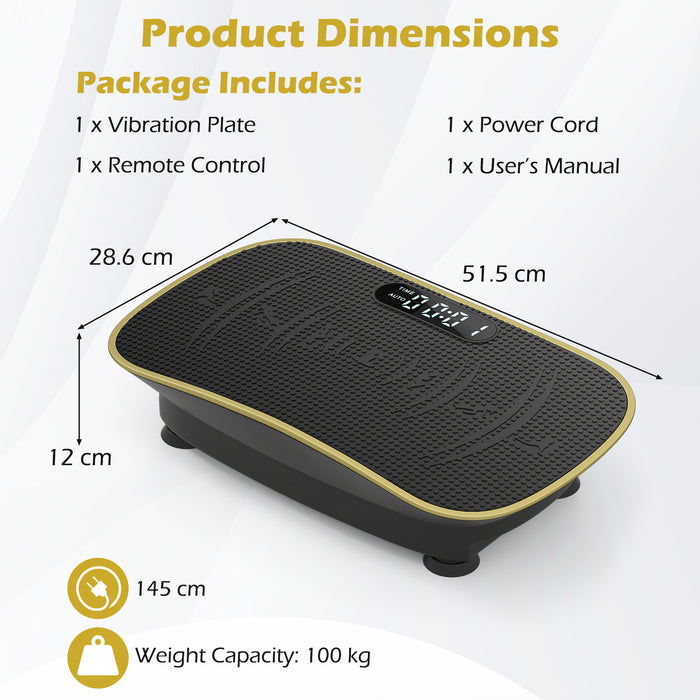 Vibration Plate Exercise Machine for Lymphatic Drainage and Weight Loss with 10 Speed Intensities-Orange