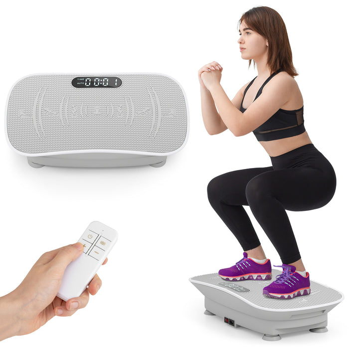 Vibration Plate Exercise Machine for Lymphatic Drainage and Weight Loss with 10 Speed Intensities-Orange