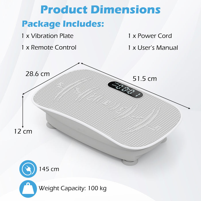 Vibration Plate Exercise Machine for Lymphatic Drainage and Weight Loss with 10 Speed Intensities-Orange