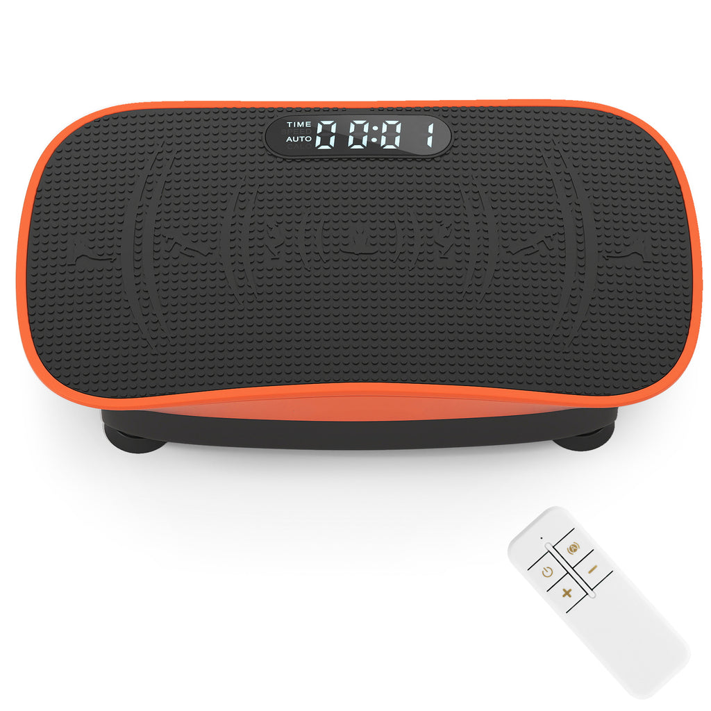 Vibration Plate Exercise Machine for Lymphatic Drainage and Weight Loss with 10 Speed Intensities-Orange