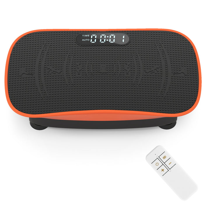 Vibration Plate Exercise Machine for Lymphatic Drainage and Weight Loss with 10 Speed Intensities-Orange