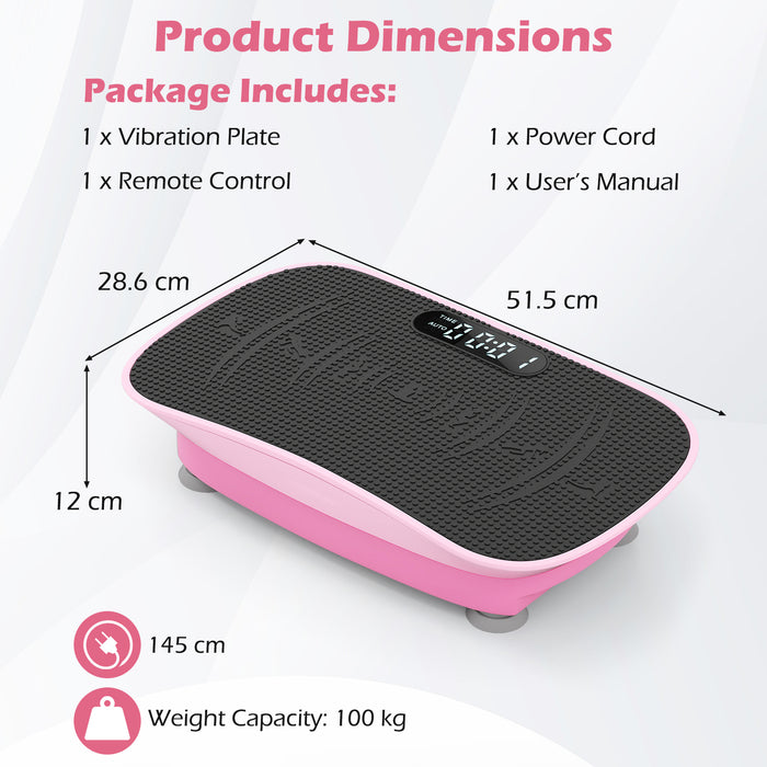 Vibration Plate Exercise Machine for Lymphatic Drainage and Weight Loss with 10 Speed Intensities-Orange