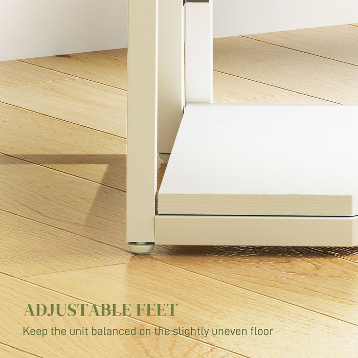 HOMCOM 5-Tier Corner Shelf - White