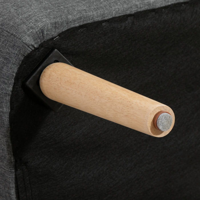 Velvet Double-Seater Sofa with Sturdy Wood Frame - High Back, Foam Padded, Compact & Comfortable Couch - Ideal for Home Office with a Plush Touch in Grey