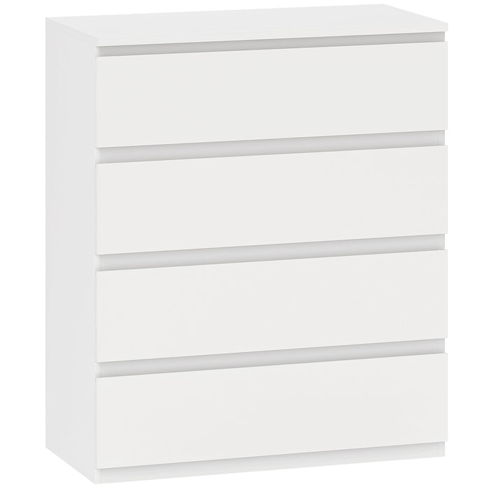 HOMCOM Chest of Four Drawers - White