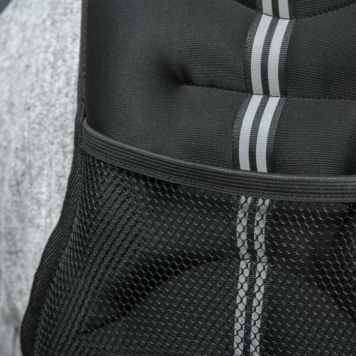 HOMCOM 10KG Weighted Vest, Running Weight Vest with Adjustable Straps, Convenient Pocket and Reflective Strips, for Men and Women Cardio Exercise Strength Training Workout