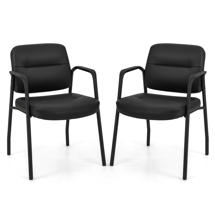 2 Waiting Room Chairs - Integrated Armrests, No Wheels - Perfect for Reception Areas and Lounges