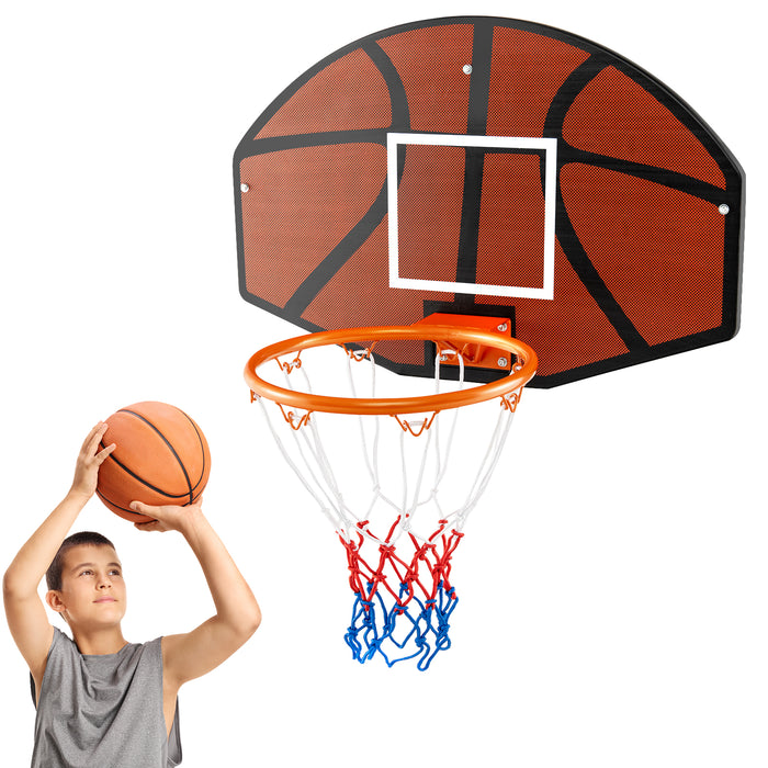 Wall Mounted Basketball Hoop Set with 66.5 cm x 44.5 cm Shatter-