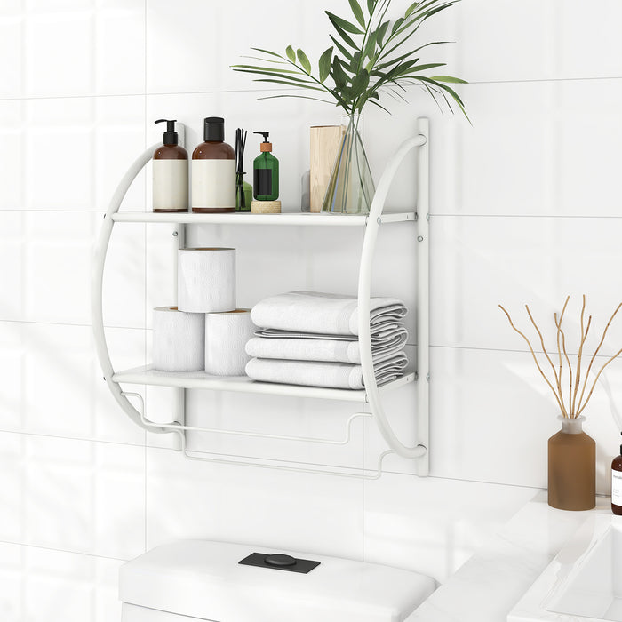 Wall Mounted Bathroom Shelves with Towel Holder-