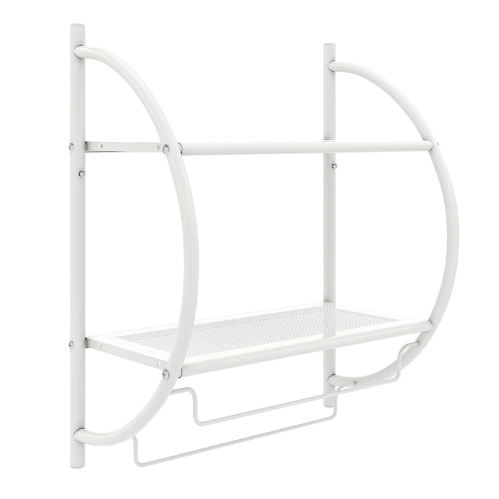 Wall Mounted Bathroom Shelves with Towel Holder-