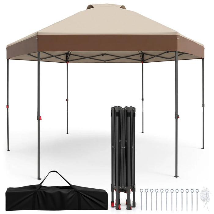 Waterproof Canopy Tent with Carry Bag Pegs and Wind Ropes for Outdoor Events-