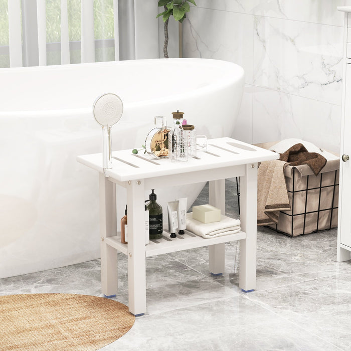 Waterproof HDPE Shower Bench Bath Stool for Inside Shower-