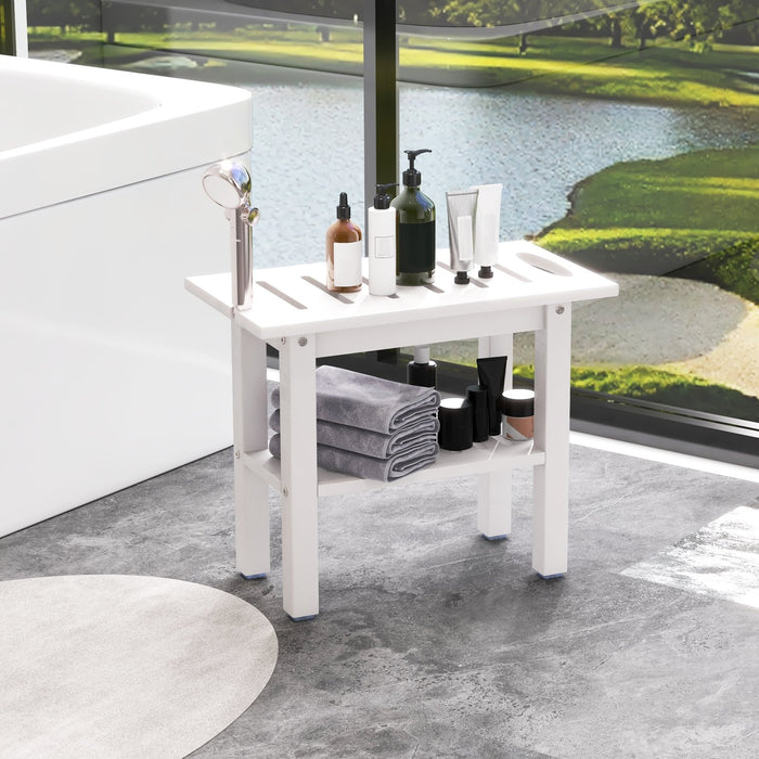 Waterproof HDPE Shower Bench Bath Stool for Inside Shower-