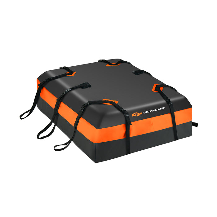 Orange Waterproof Rooftop Luggage Bag with Non-Slip Mat - Storage Solution with Included 6 Door Hooks - Ideal for Travellers and Long Road Trips