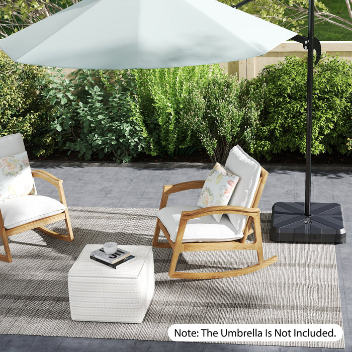 Weighted Offset Umbrella Base with Cross Bracket and Cut-