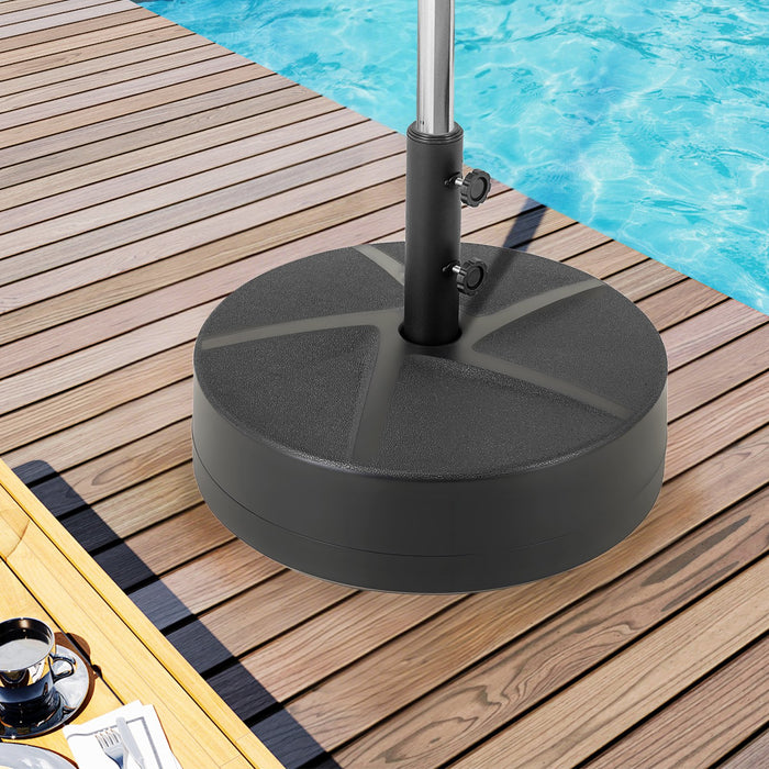 Weighted Patio Umbrella Base with 2 Adjustable Knobs for Garden-