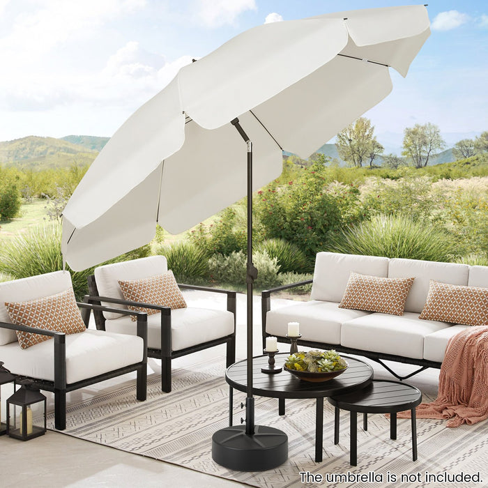 Weighted Patio Umbrella Base with 2 Adjustable Knobs for Garden-