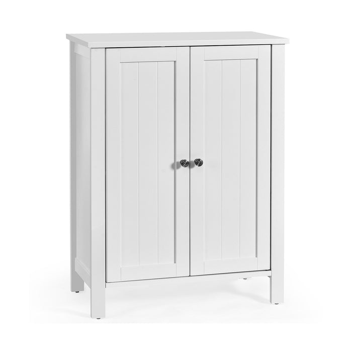 2-Door Freestanding Bathroom Floor Cabinet with Adjustable Shelves-