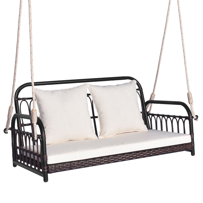 Outdoor Hanging Chair for 2 - Garden Patio Furniture with Cushions - Perfect for Backyard Relaxation
