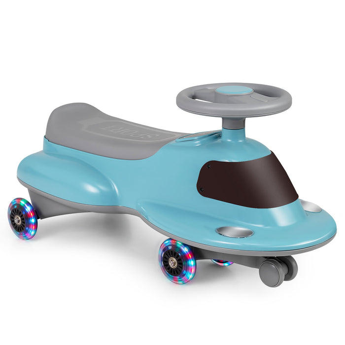 Wiggle Car with Under-seat Storage and LED Flashing Wheels-Pink