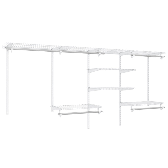 Wire Closet Organizer System Wall-mounted with Adjustable Shelves-