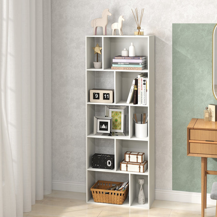 Wood 5-tier Bookshelf Bookcase Home Organizer Display Shelf-