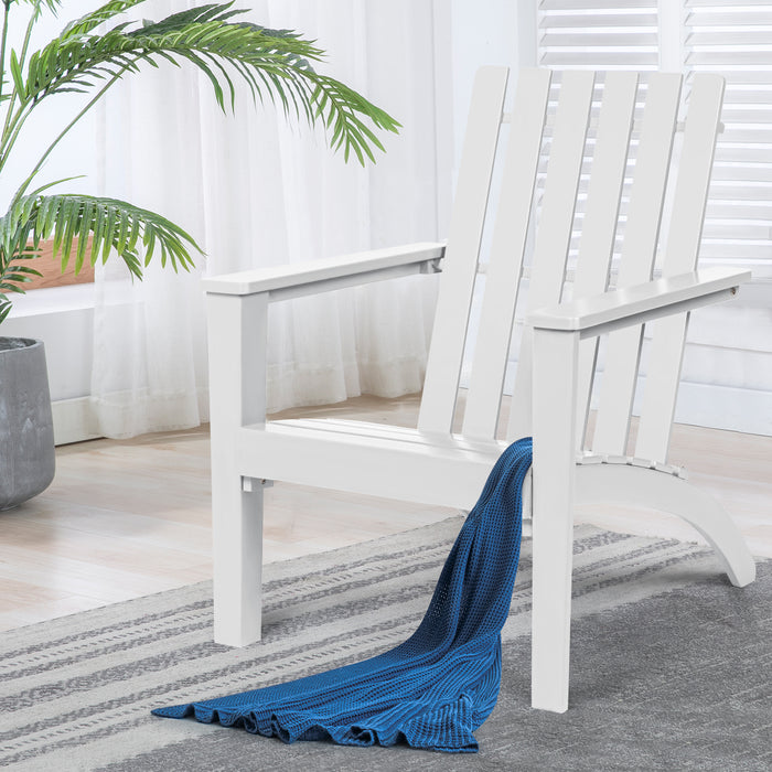 Wood Adirondack Chair with Solid Acacia Wood and 160KG Weight Capacity-
